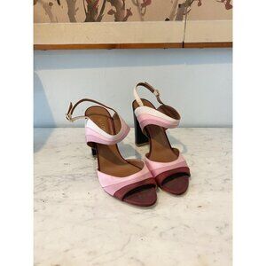 Malone Souliers Shoes Womens Size 38.5 Block Heel Sandals Made in Italy Dress